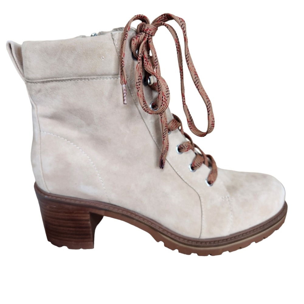 Vince Camuto Women's Gaviana Leather Lace-Up Ankle Boots FIJI Lux Kid Suede 9.5W